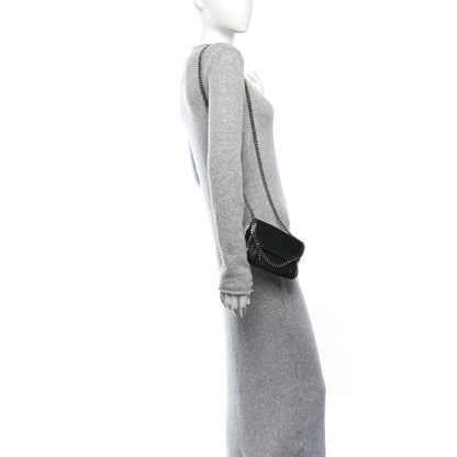 Stella McCartney Shaggy Deer Tiny Fold Over Falabella Tote Black 2 of 9