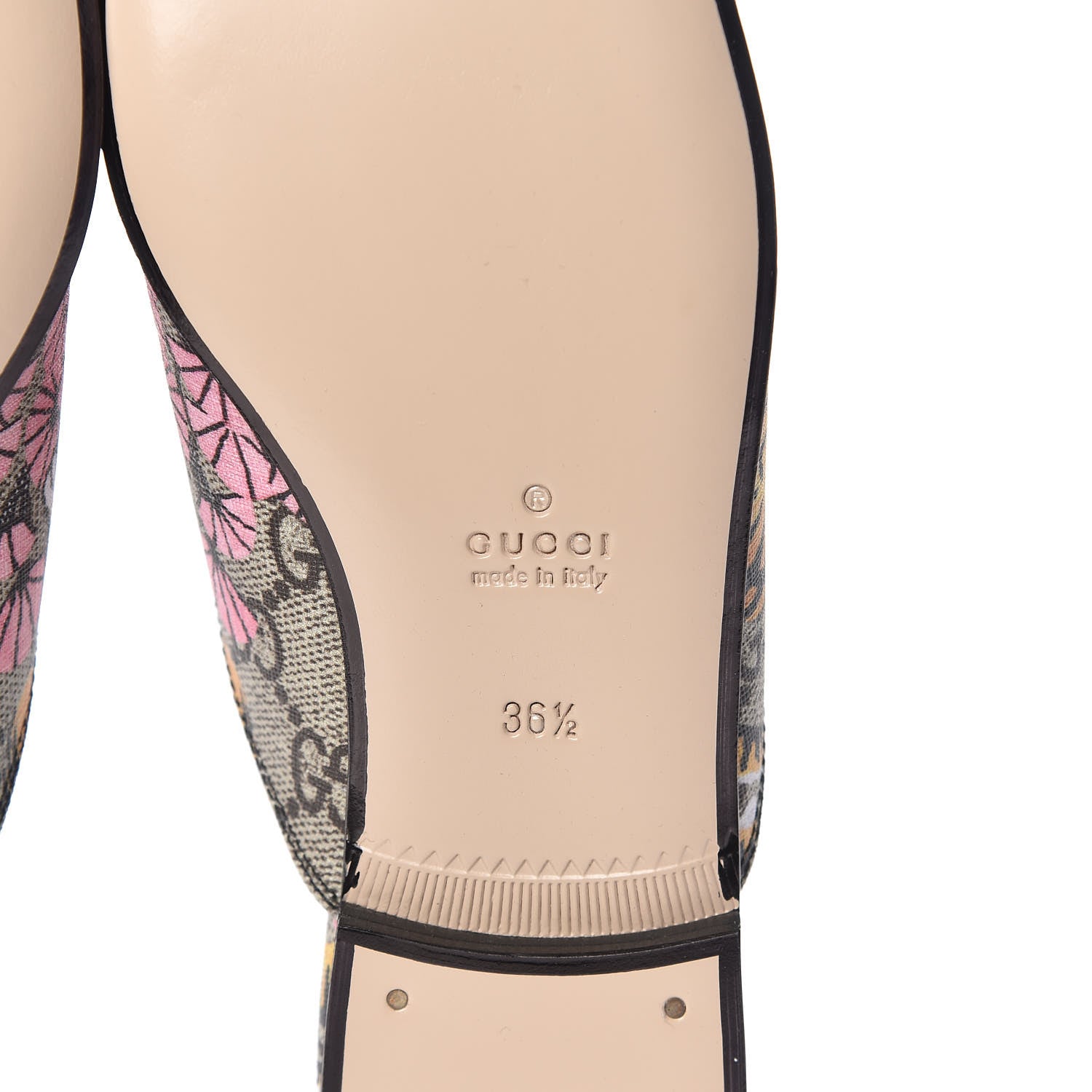 Gucci GG Supreme Monogram Bengal Womens Princetown Slippers 36.5 Beige Crop Pink 6 of 9