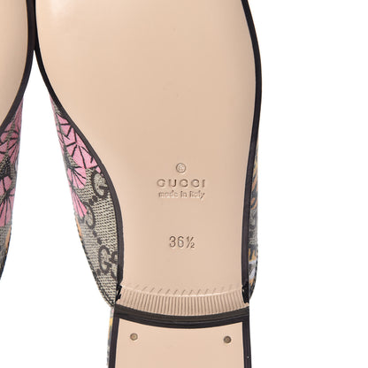 Gucci GG Supreme Monogram Bengal Womens Princetown Slippers 36.5 Beige Crop Pink 6 of 9