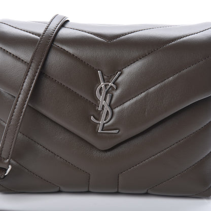 Saint Laurent Calfskin Y Quilted Monogram Toy Loulou Crossbody Bag Faggio 7 of 10