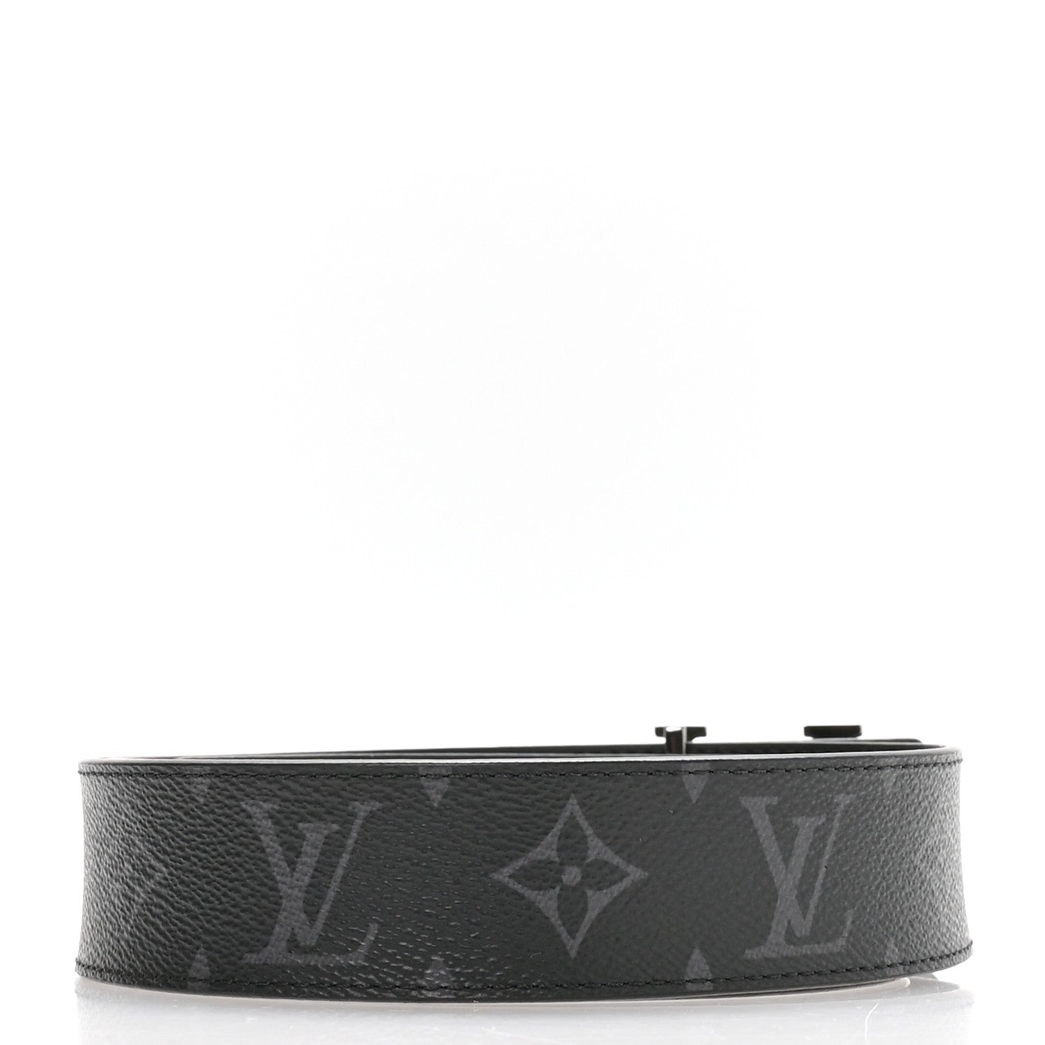 Louis Vuitton Calfskin Monogram Eclipse 35mm LV Initiales Reversible Belt 85 34 3 of 6