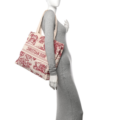 Christian Dior Straw Dioriviera Tote Red 2 of 14