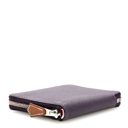 Hermes Epsom Silk'In Compact Wallet Raisin 4 of 8