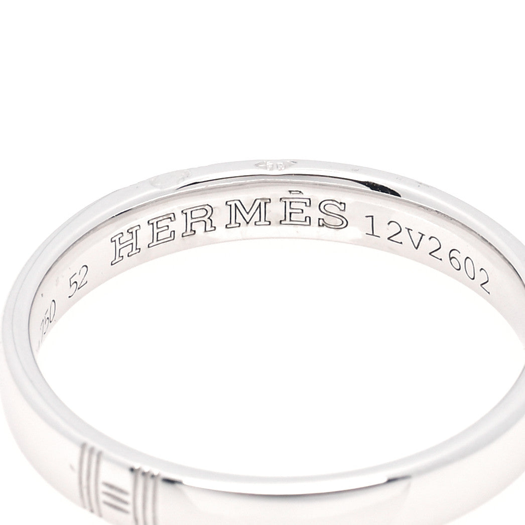 18K White Gold Alliance Kelly Band Ring 52 6