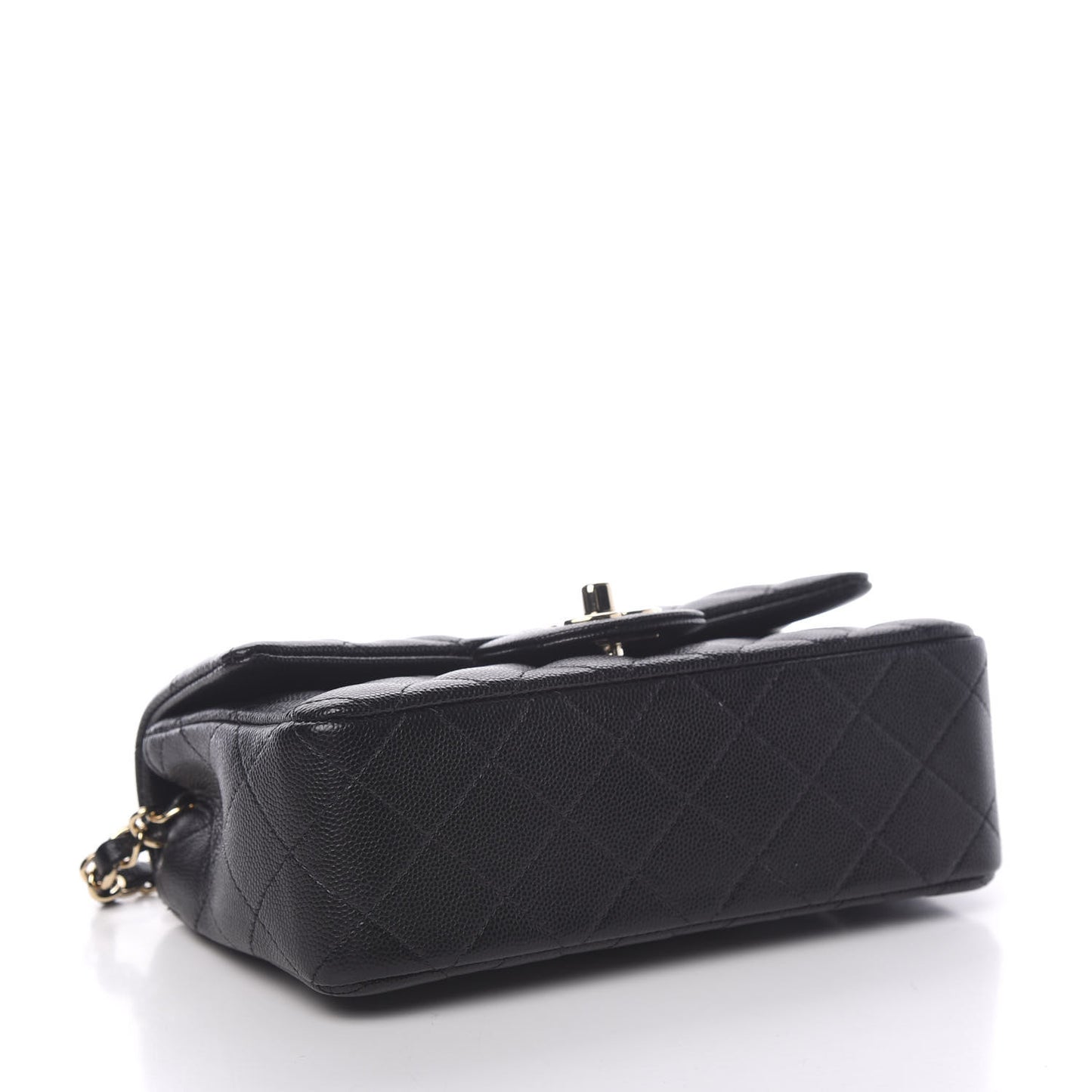 Caviar Quilted Mini Rectangular Flap Black