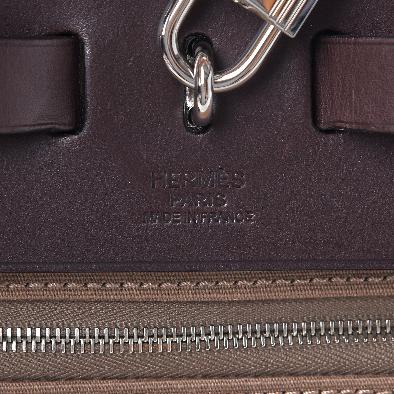 Hermes Toile Vache Hunter Herbag Zip 39 MM Etoupe Ebene 7 of 8