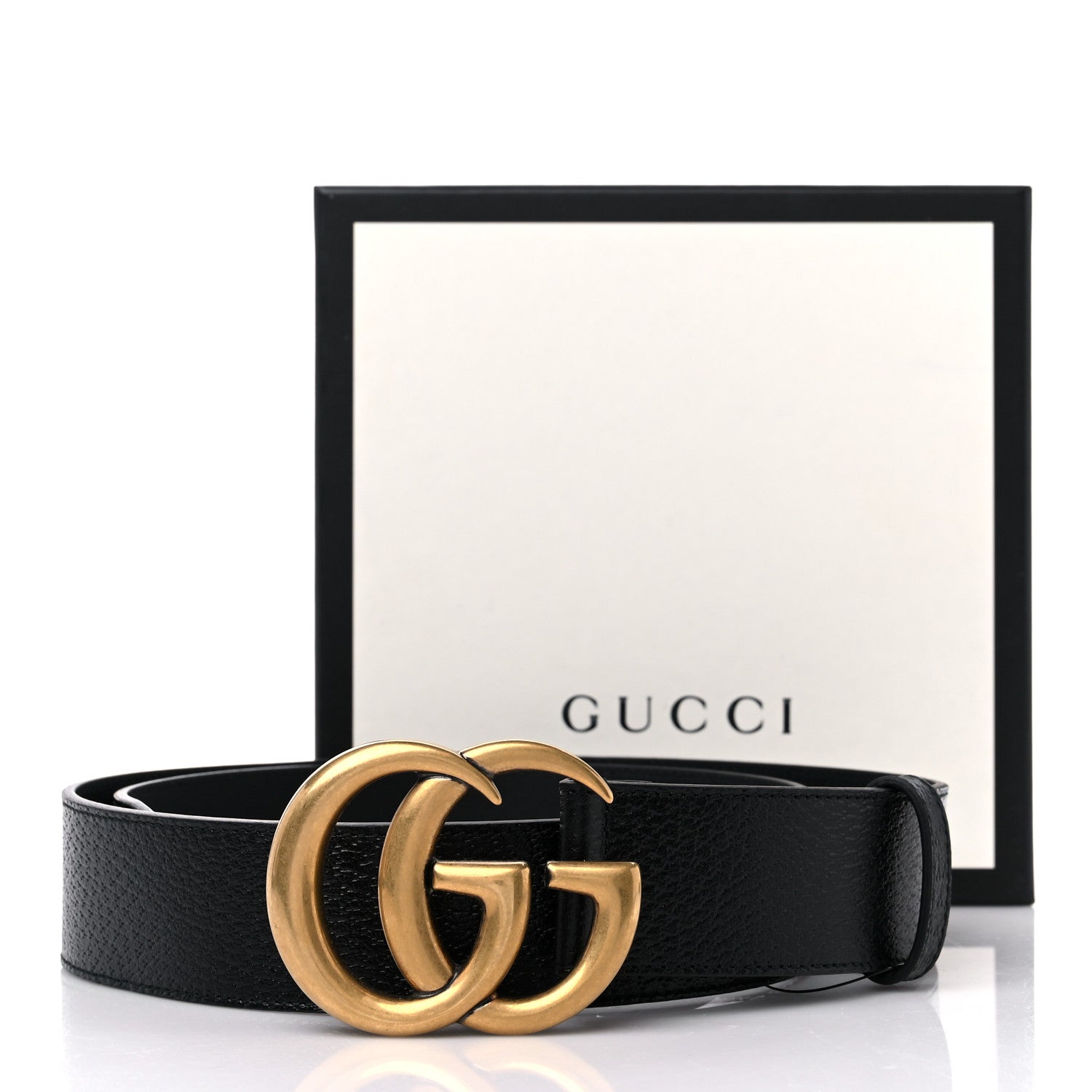 Gucci Textured Calfskin Double G 40mm Belt 85 34 Black 5 of 5