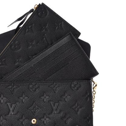 Louis Vuitton Empreinte Pochette Felicie Chain Wallet Black 8 of 13