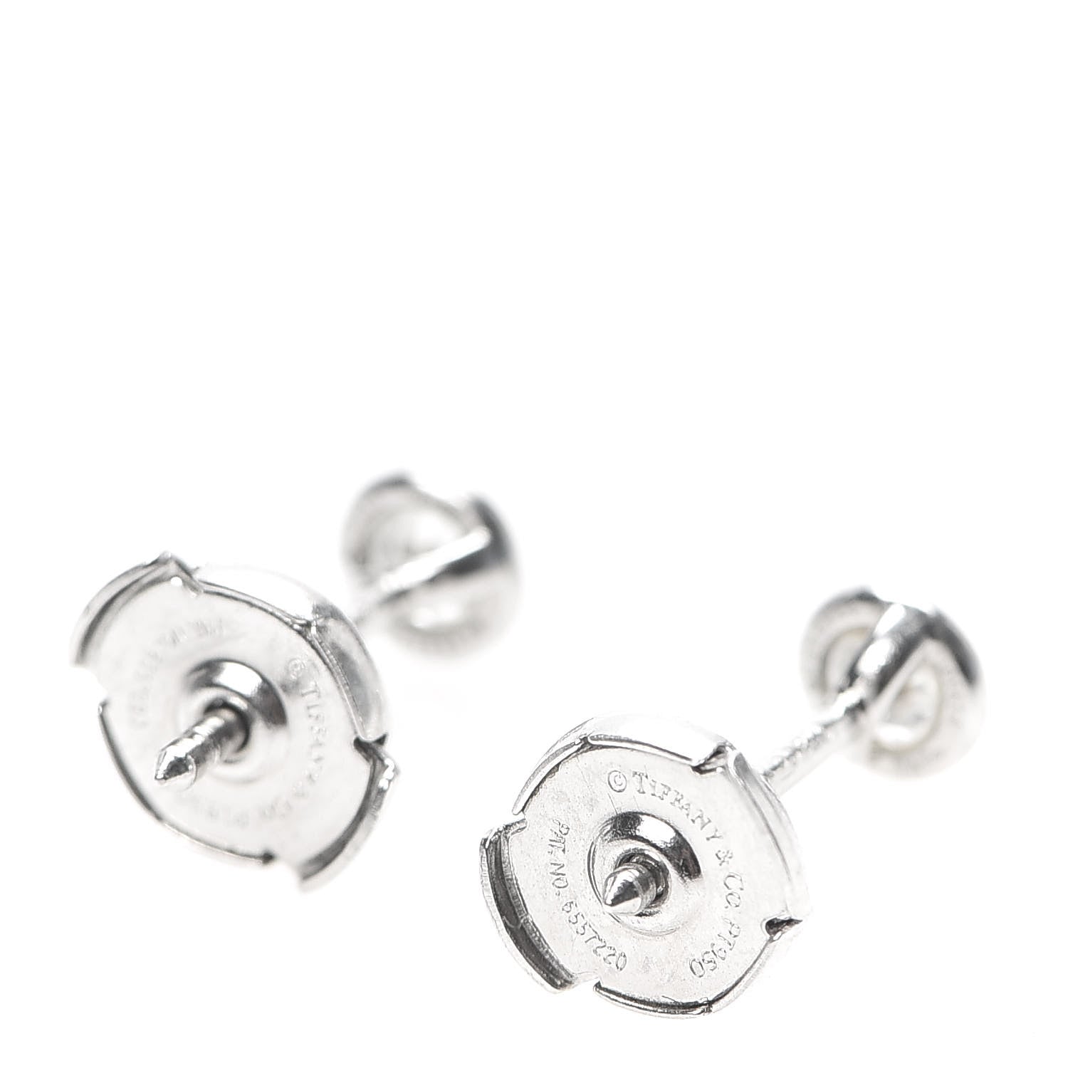 Tiffany Platinum Diamond .40ctw Elsa Peretti Diamonds By The Yard Earrings 3 of 7
