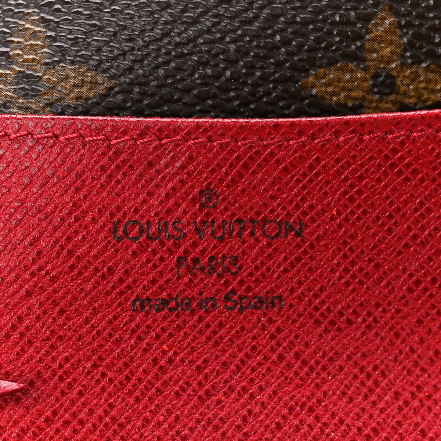 Monogram Emilie Wallet Rouge
