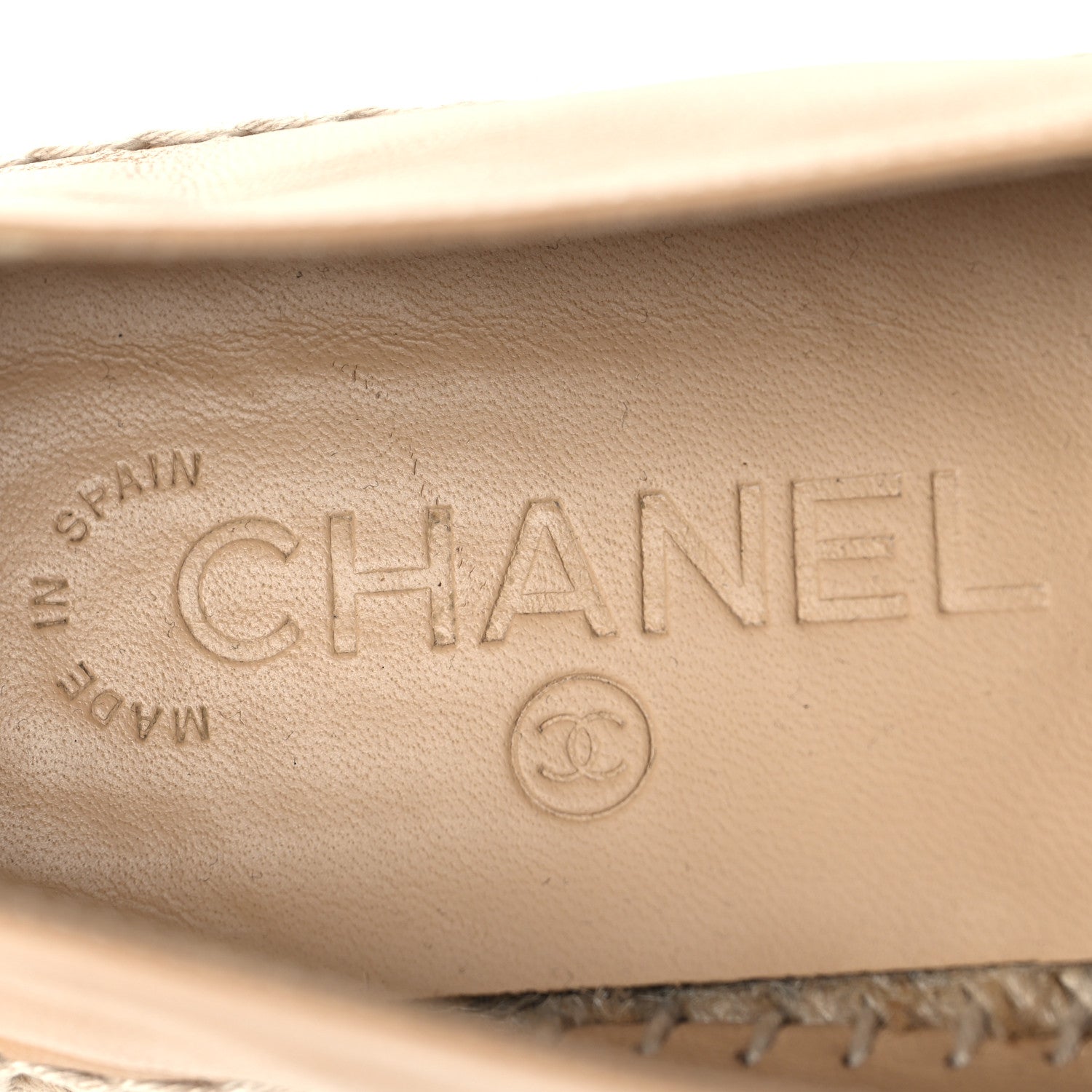Chanel Lambskin CC Espadrilles 40 Beige Black 9 of 9