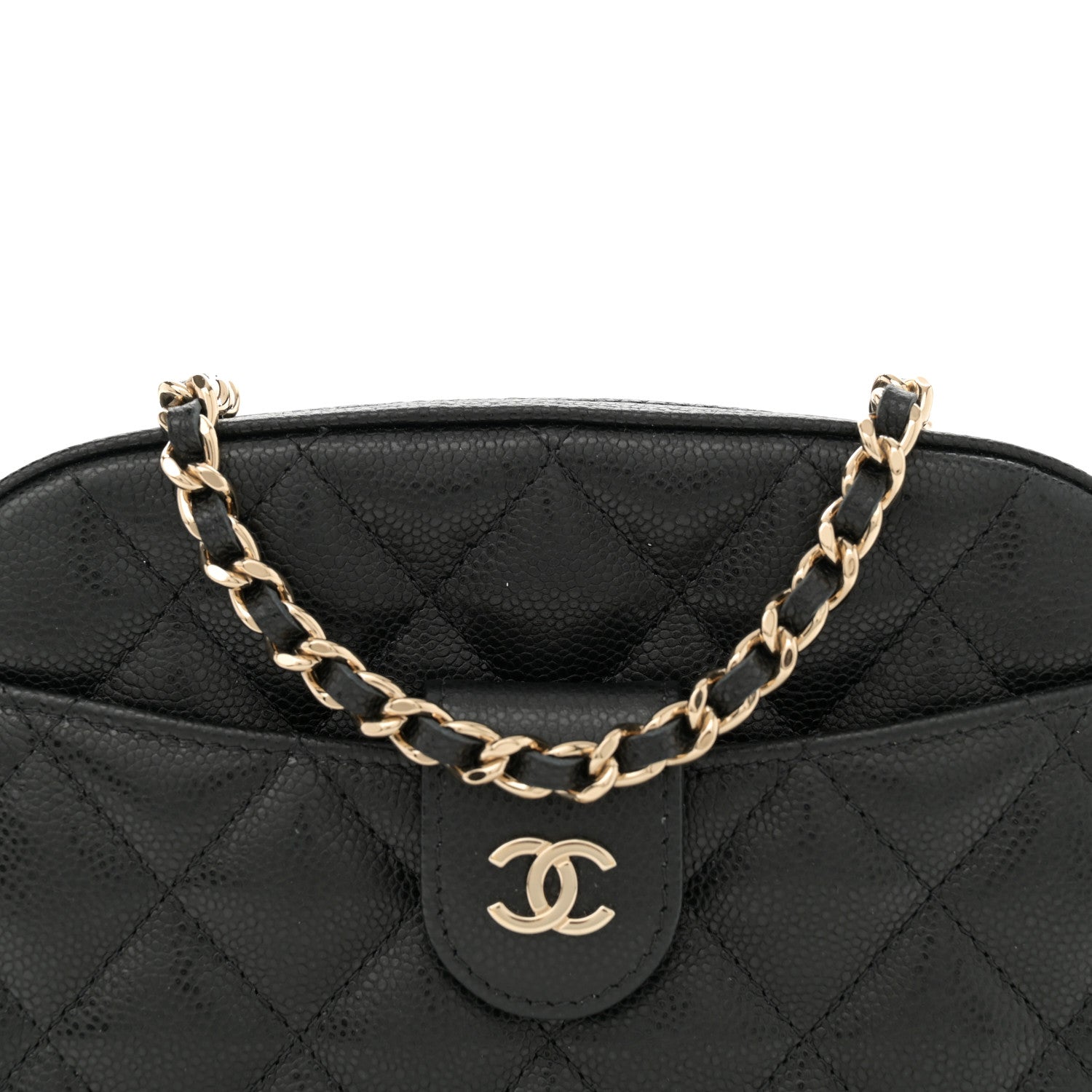 Chanel Caviar Quilted Chain Camera Bag Black 8 of 11