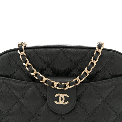 Chanel Caviar Quilted Chain Camera Bag Black 8 of 11
