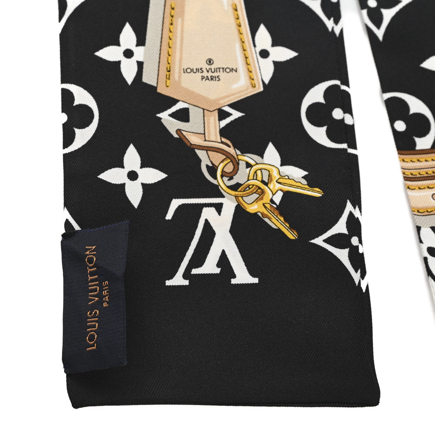 Louis Vuitton Silk Monogram Confidential Bandeau Black 3 of 3