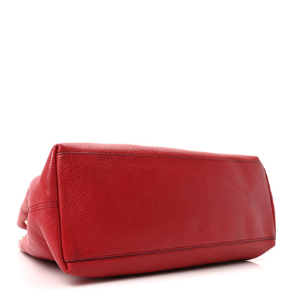 Gucci Pebbled Calfskin Medium Soho Chain Shoulder Bag Tabasco Red 4 of 10