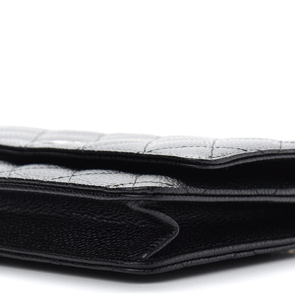 Chanel Caviar Quilted Wallet On Chain WOC Black 10 of 10