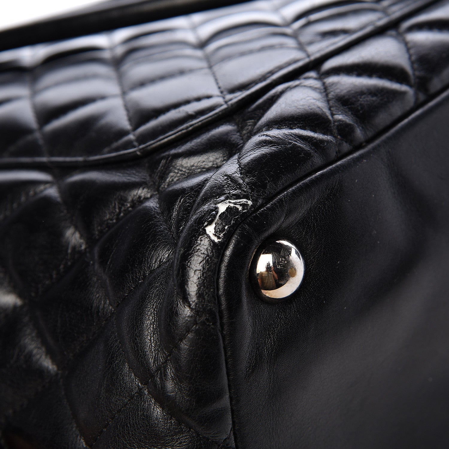 Chanel Calfskin Quilted Large Cambon Tote Black White 16 of 18