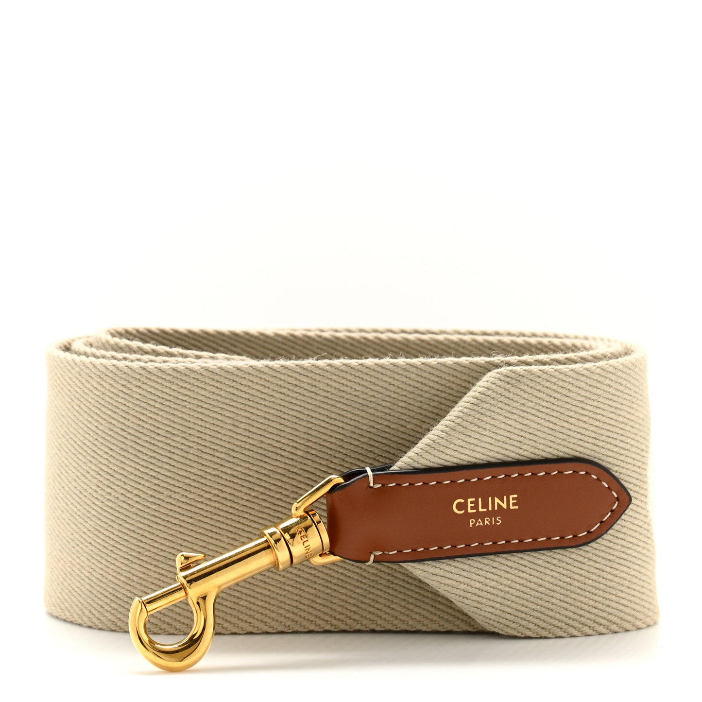 Jacquard Wool Logo Short Strap Beige White