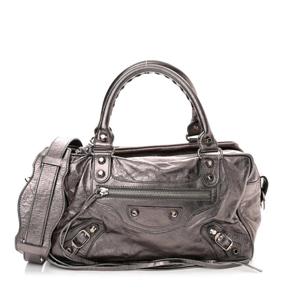 Balenciaga Agneau Classic Hardware Box Bag Metallic 1 of 15