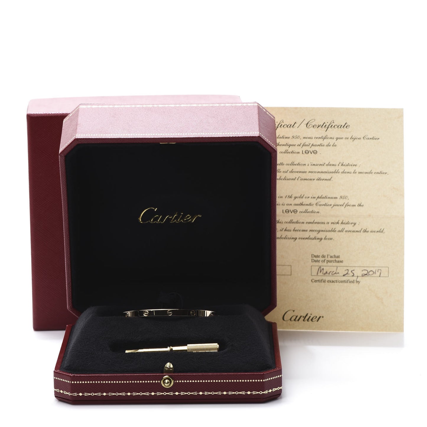 18K Yellow Gold Small LOVE Bracelet 15