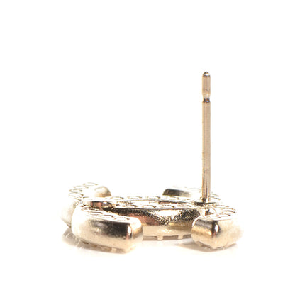 Chanel Crystal CC Earrings Gold 3 of 5