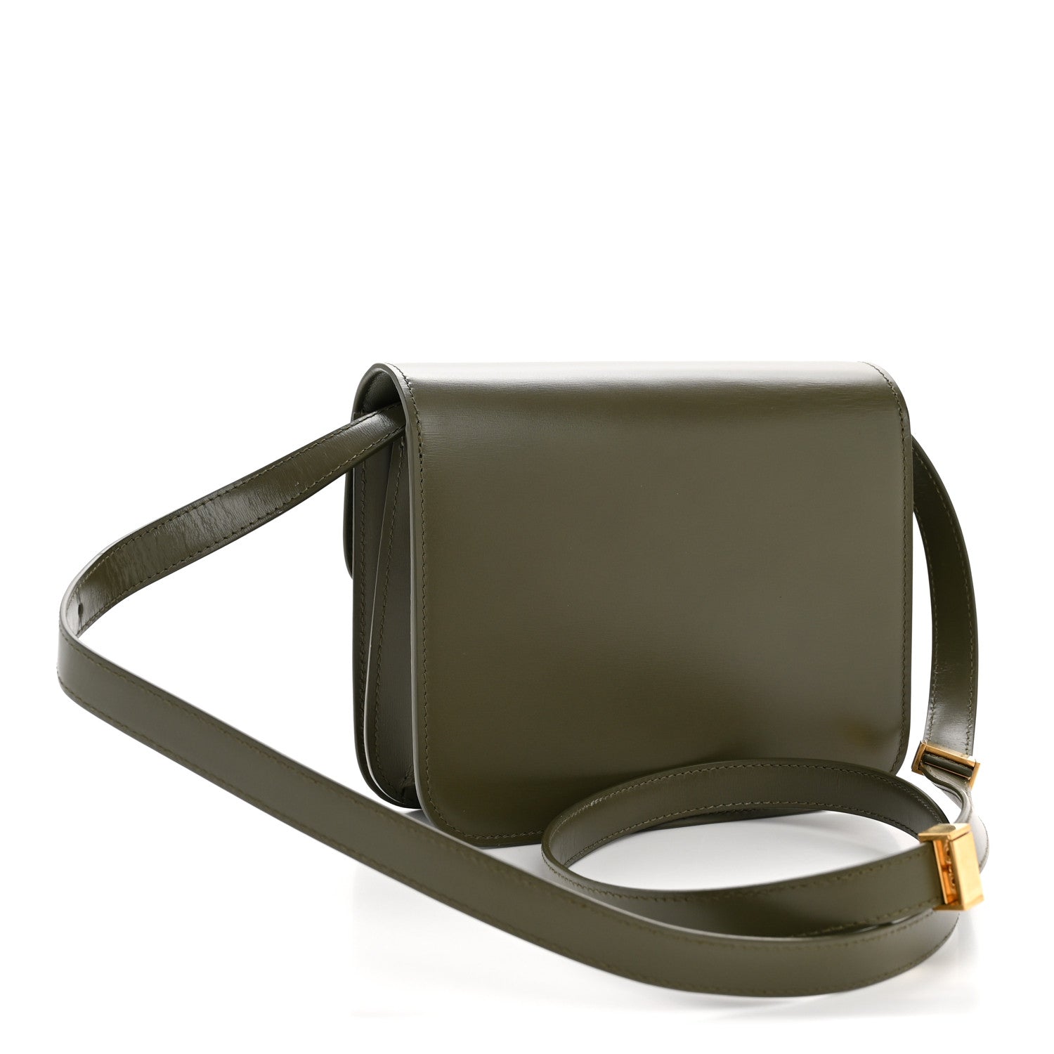 Celine Box Calfskin Teen Classic Box Flap Bag Dark Olive 3 of 14