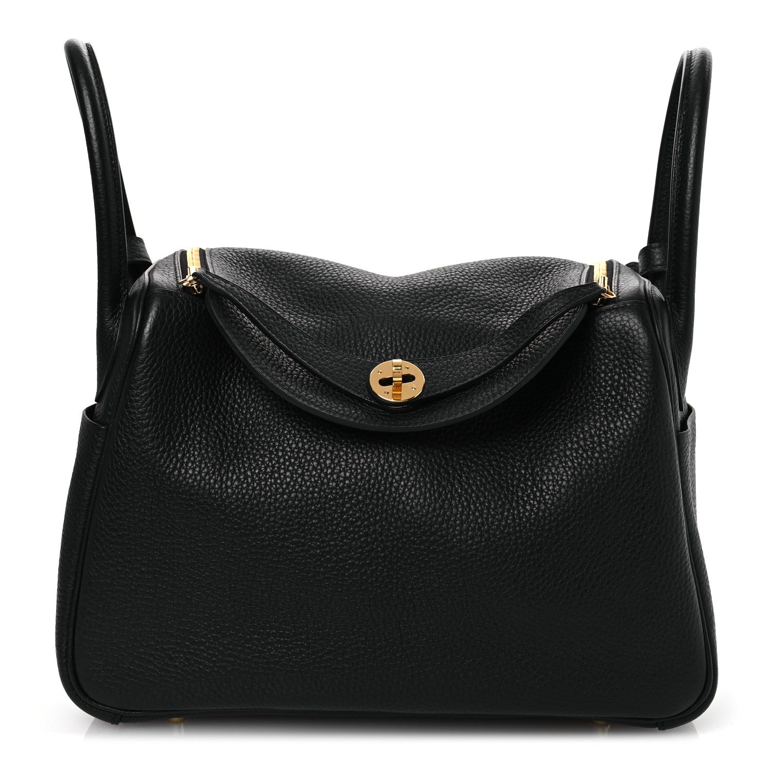 Hermes Taurillon Clemence Lindy 30 Black 8 of 11