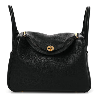 Hermes Taurillon Clemence Lindy 30 Black 8 of 11