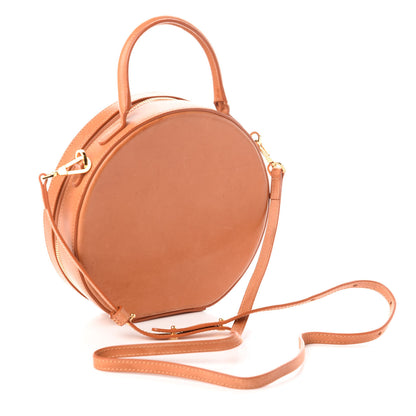 Mansur Gavriel Calfskin Circle Crossbody Bag Tan 3 of 9
