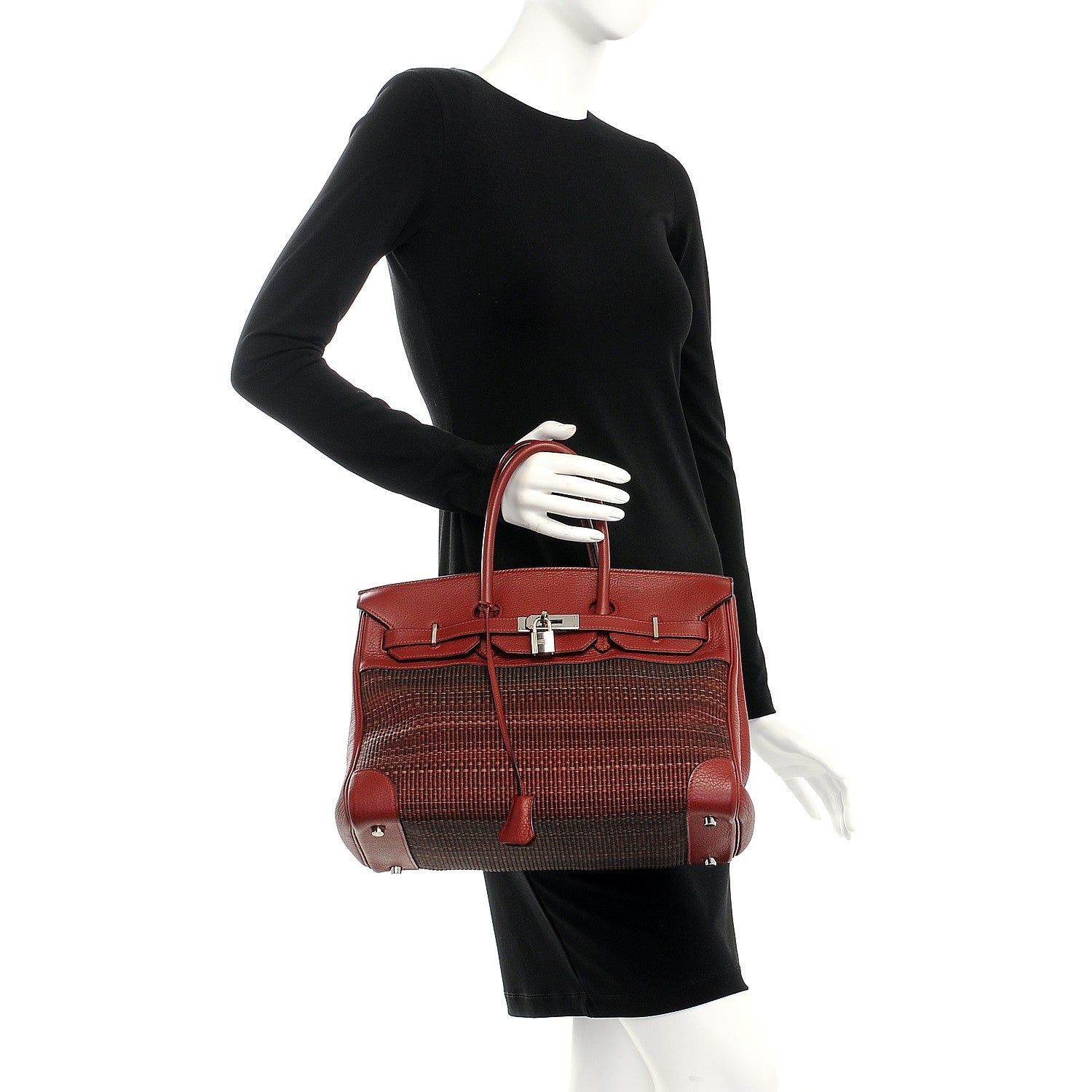 Hermes Taurillon Clemence Crinoline Birkin 35 Rouge H 2 of 25