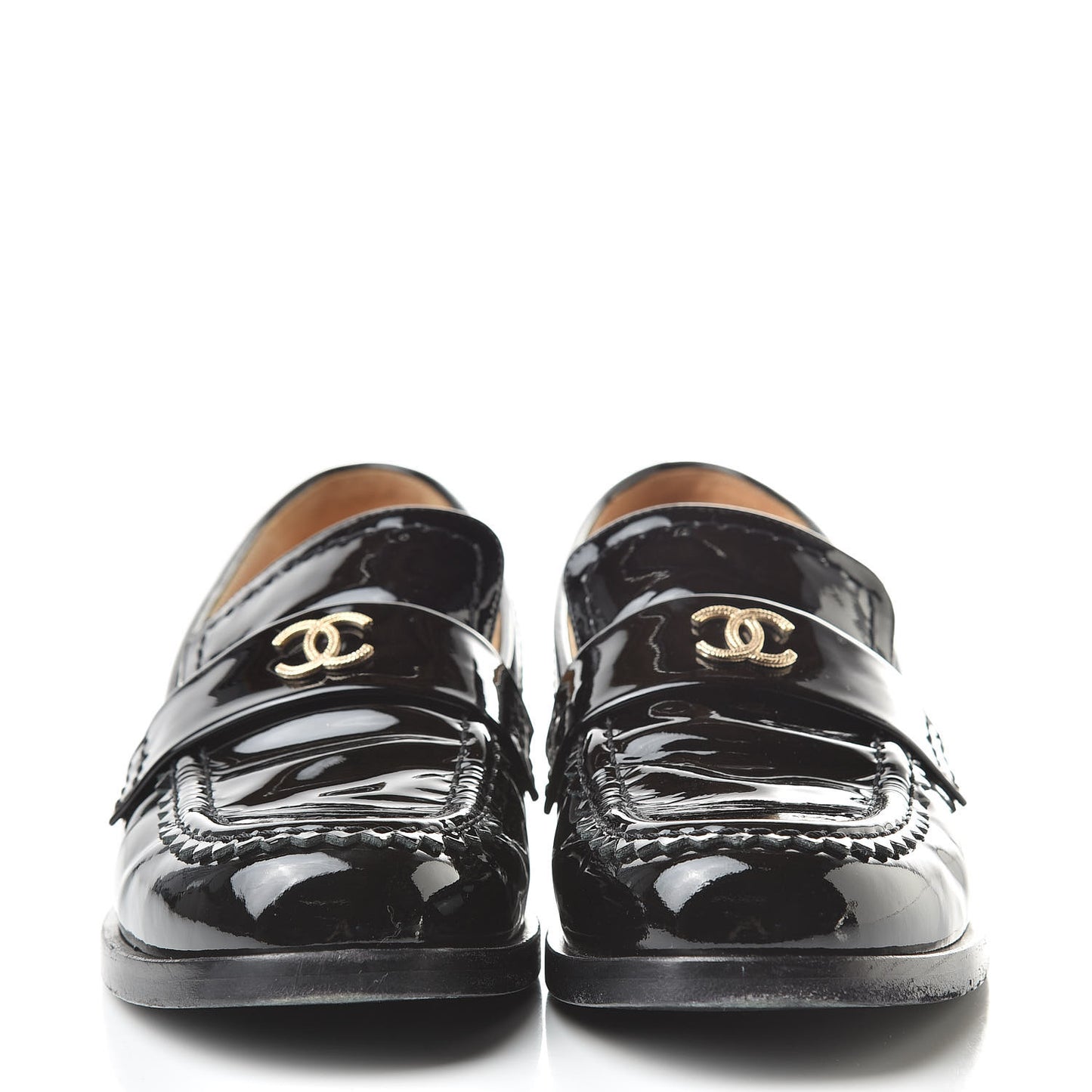 Patent CC Mocassin Loafers 39.5 Black