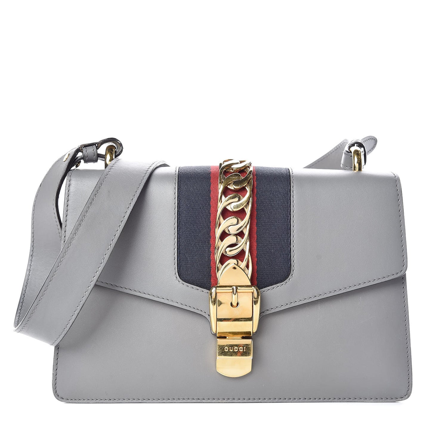 Calfskin Small Sylvie Shoulder Bag Deep Grey
