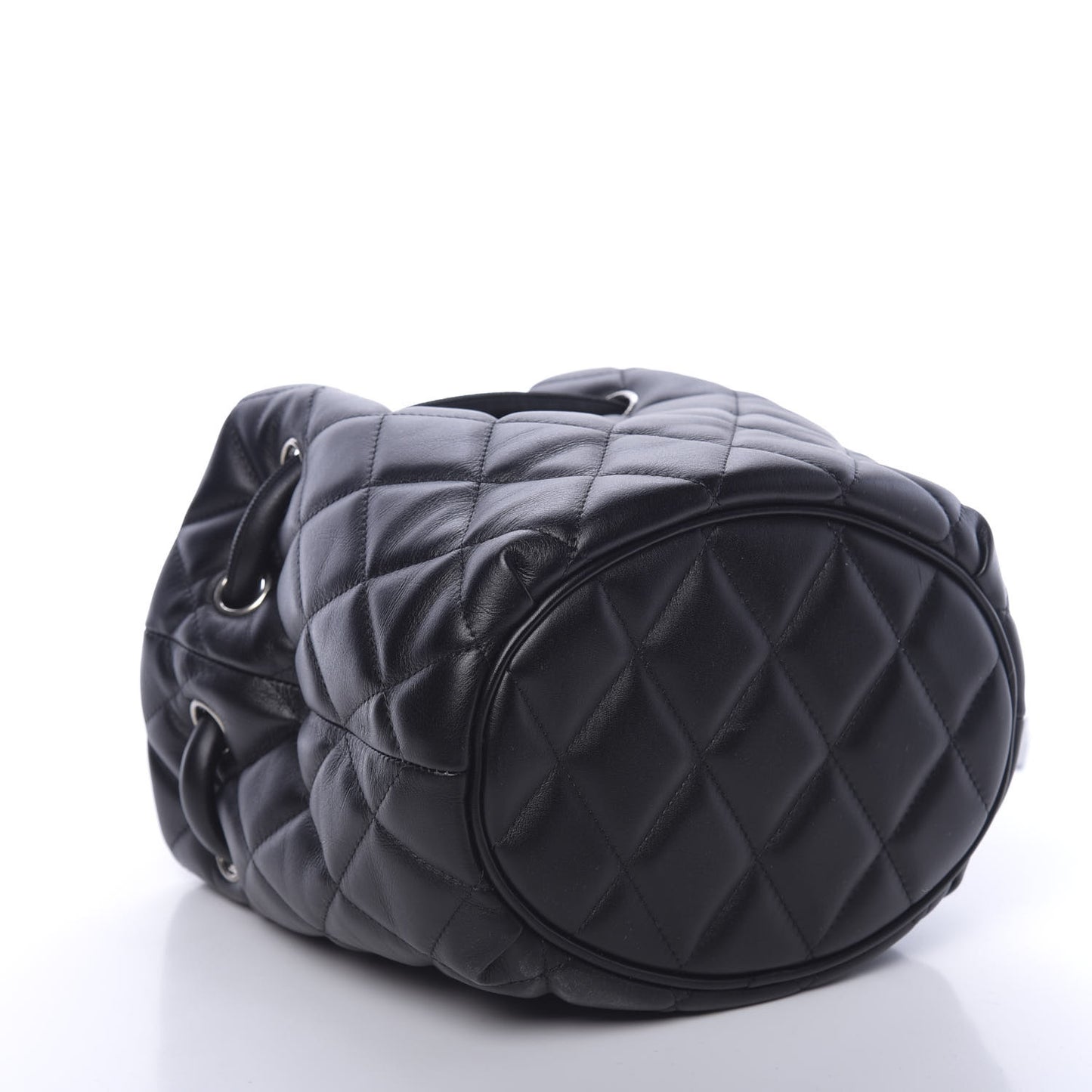 Nappa Calfskin Quilted Touch B Bucket Bag Black
