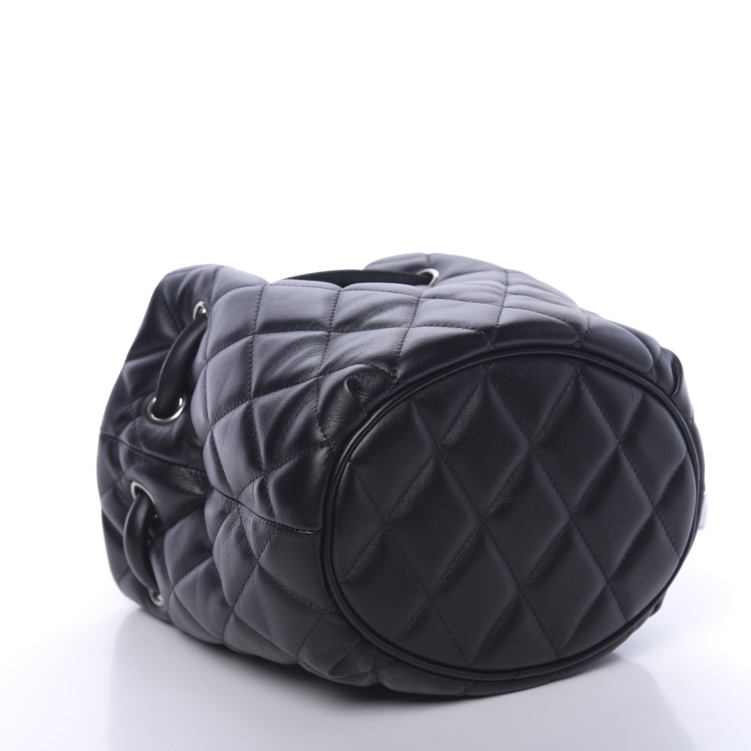 Balenciaga Nappa Calfskin Quilted Touch B Bucket Bag Black 4 of 9