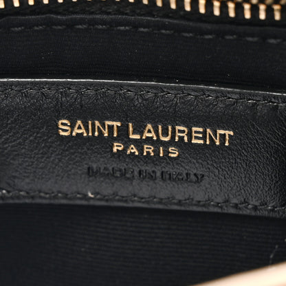 Saint Laurent Calfskin Y Quilted Monogram Toy Loulou Crossbody Bag Dark Beige 7 of 12