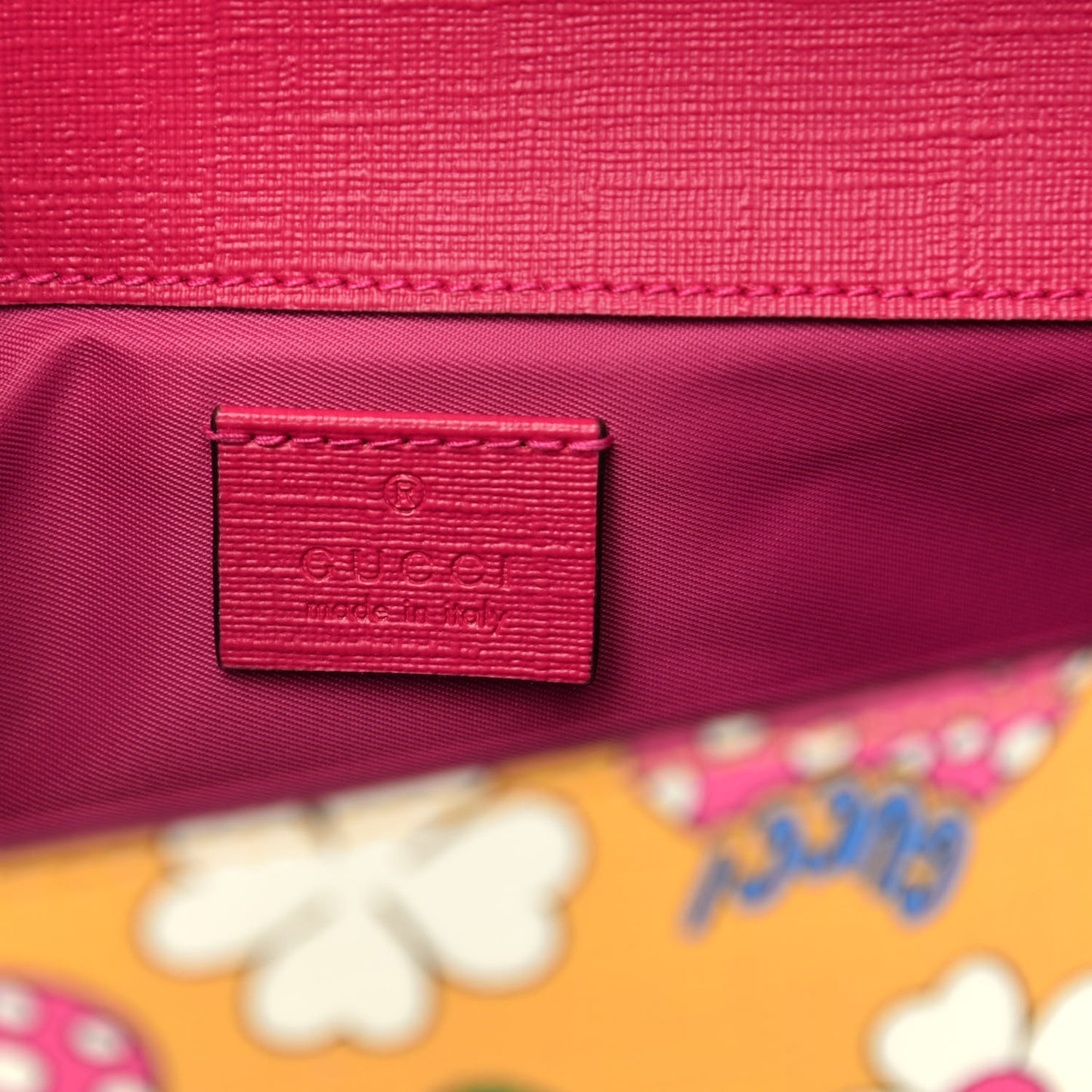 Canvas Childrens Flower Mushroom Print Shoulder Bag