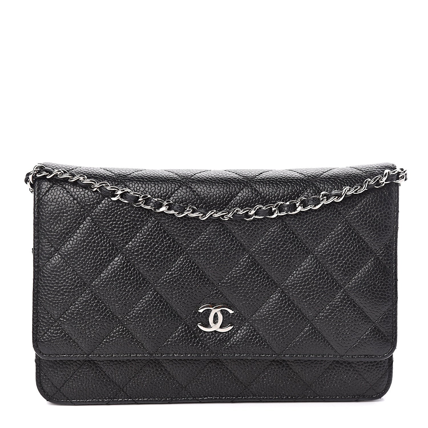 Chanel Caviar Quilted Wallet On Chain WOC Black 1 of 12