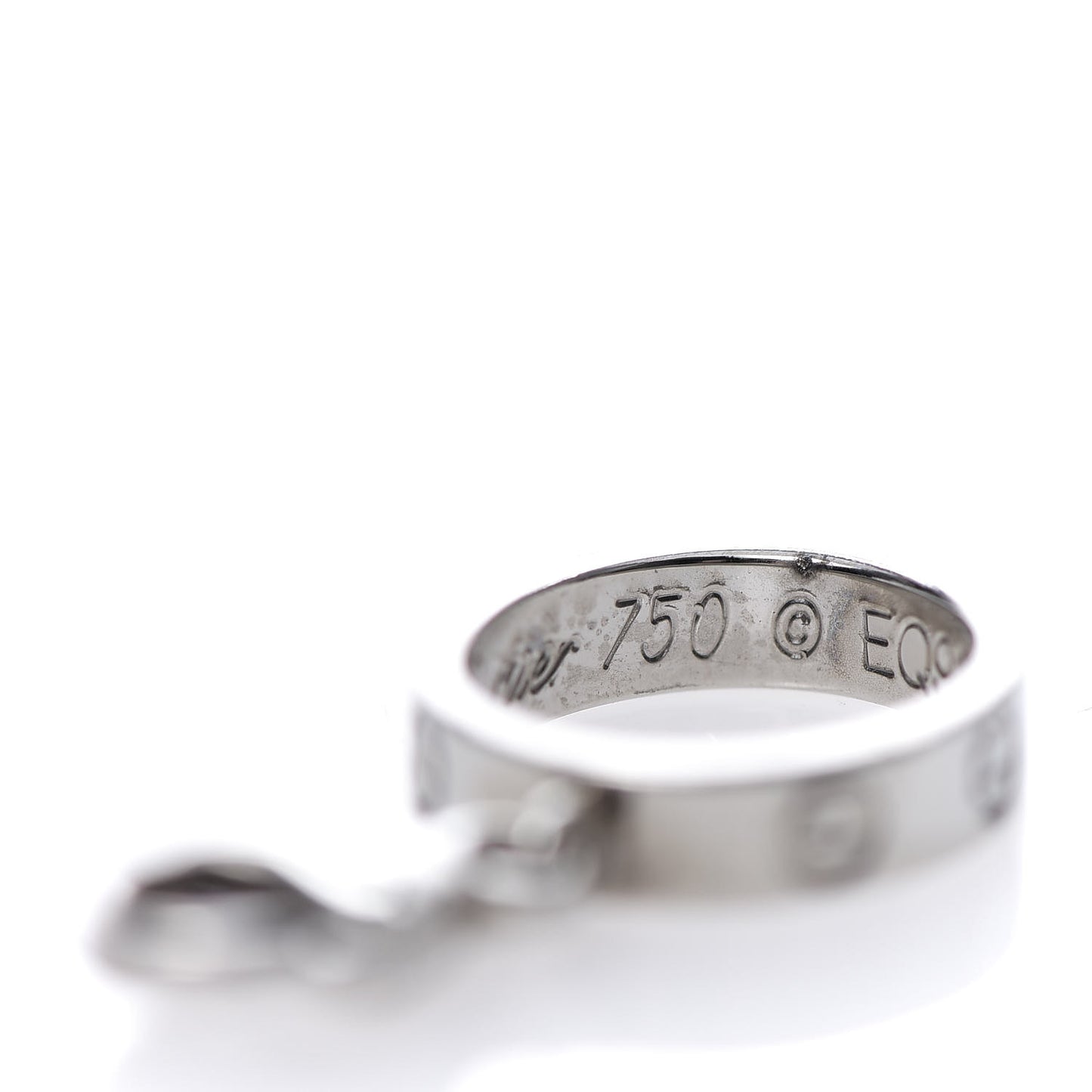 18K White Gold LOVE Ring Charm