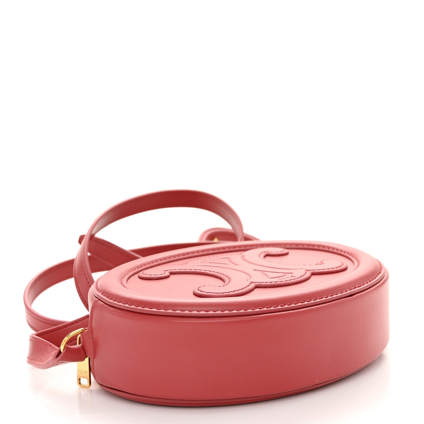 Smooth Calfskin Small Triomphe Oval Crossbody Purse Lipstick