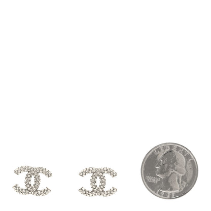 Chanel Crystal Palais Garnier CC Earrings Silver 2 of 4