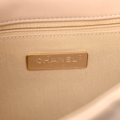 Chanel Goatskin Quilted Medium Chanel 19 Flap Light Beige 6 of 11