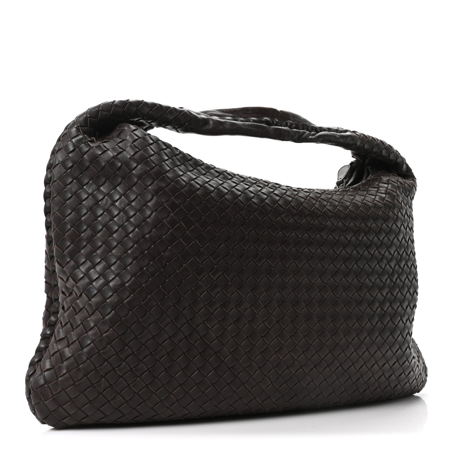Nappa Intrecciato Large Veneta Hobo Ebano