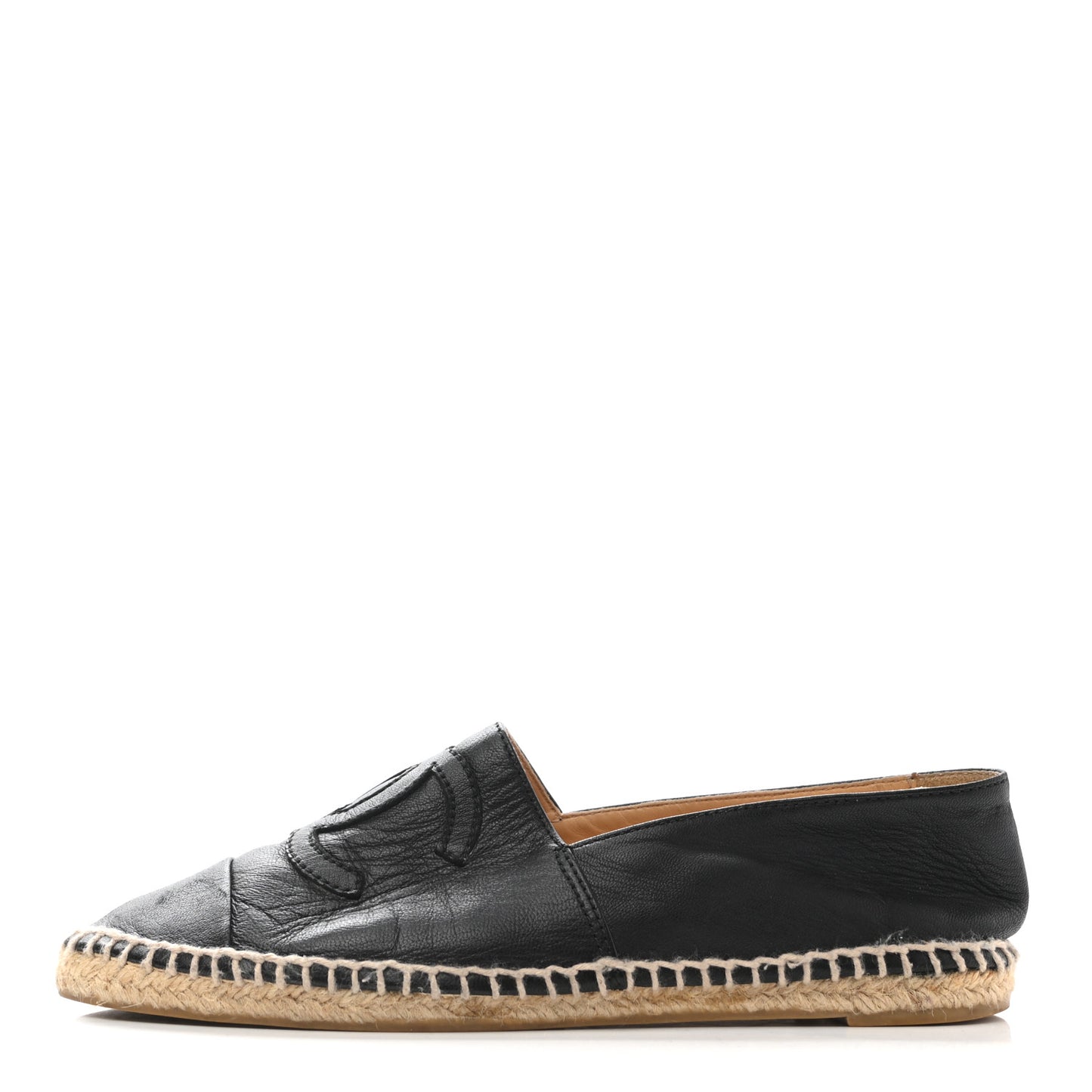 Lambskin CC Espadrilles 36 Black