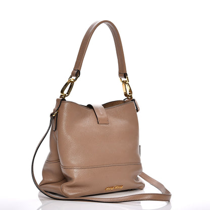 Miu Miu Goatskin Madras Shoulder Bag Cammeo 4 of 15