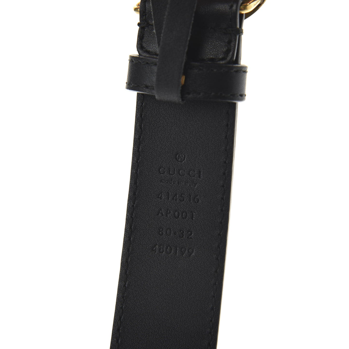 Calfskin Double G 30mm Belt 80 32 Black