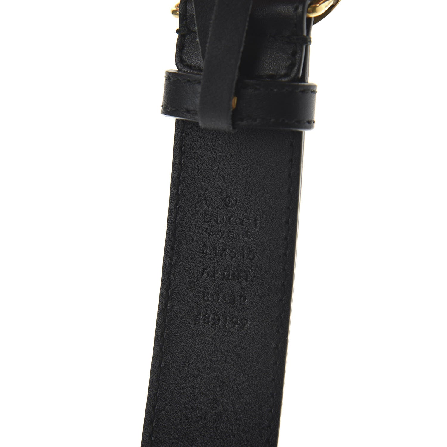 Gucci Calfskin Double G 30mm Belt 80 32 Black 5 of 6