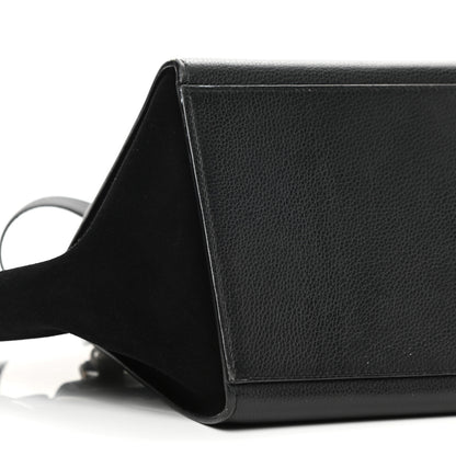 Celine Drummed Calfskin Suede Medium Trapeze Black 8 of 15