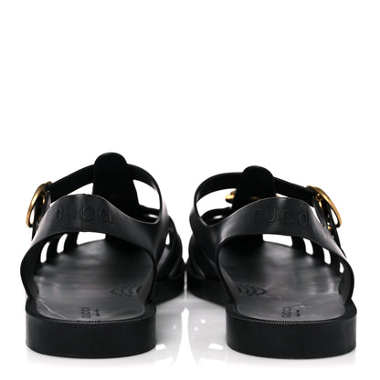 Gucci Rubber Mens Buckle Strap Sandal 8 Black 5 of 12