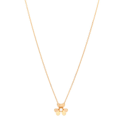 Van Cleef & Arpels 18K Yellow Gold Diamond Mini Frivole Pendant Necklace 1 of 6