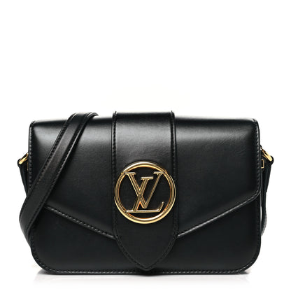 Louis Vuitton Smooth Calfskin LV Pont 9 Black 1 of 9